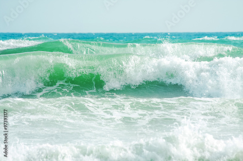 Big Waves Breaking at Shore