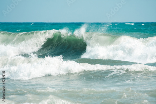Big Waves Breaking at Shore