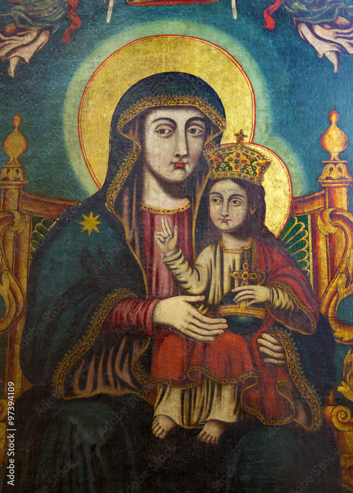 Jerusalem - The Icon of Madonna from Church of the Holy Sepulchre