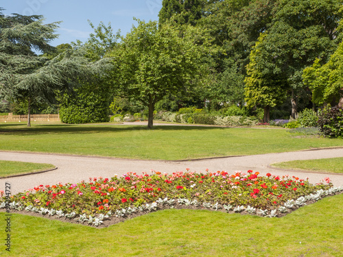 Public park in summer