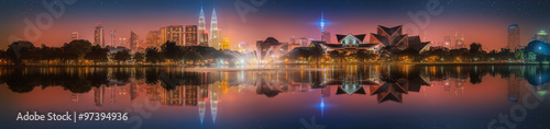 Photography Beautiful cityscape of Kuala Lumpur skyline