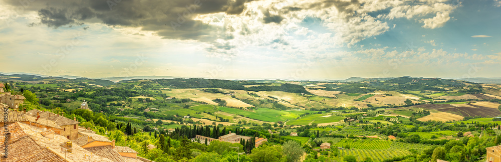 Val D'Orcia valley in Tuscany