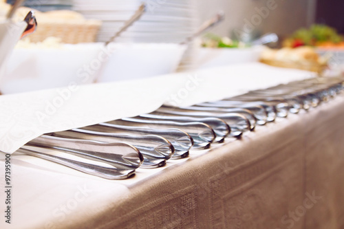cutlery on table