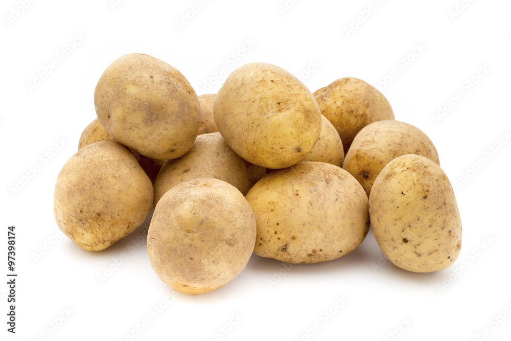 Potato isolated on white background close up. Potato isolated on white background close up.