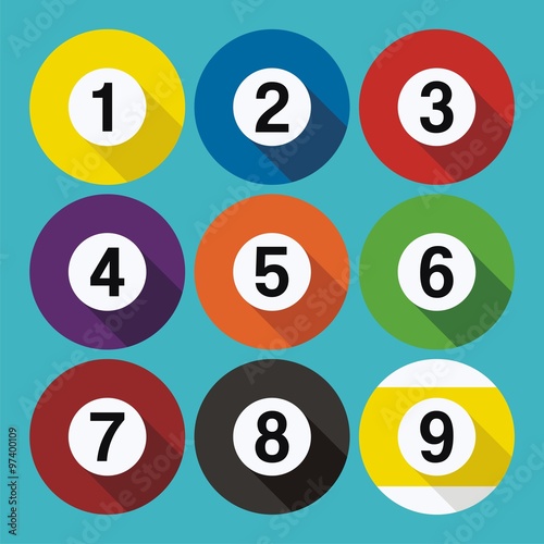 Nine Ball Icon With Shadow Design Illustration
