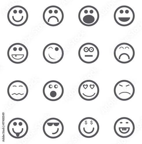 Set of smiley icons