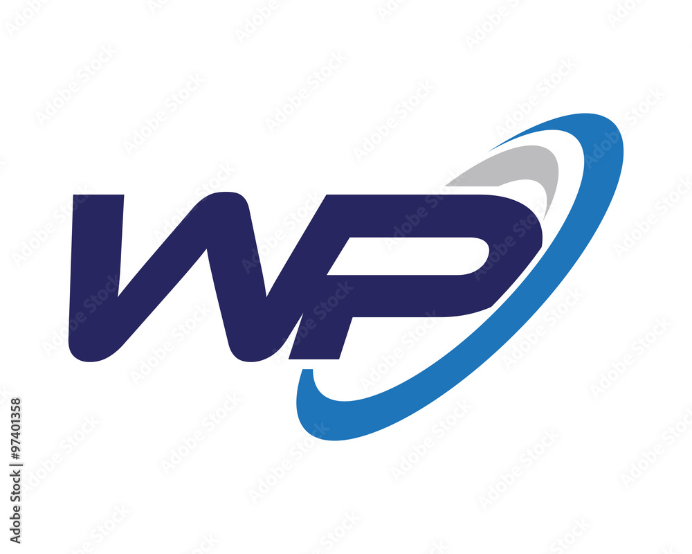 WP Swoosh Letter Logo WP Swoosh Letter Logo