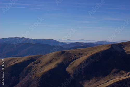 Beautiful panoramic mountain landscape.