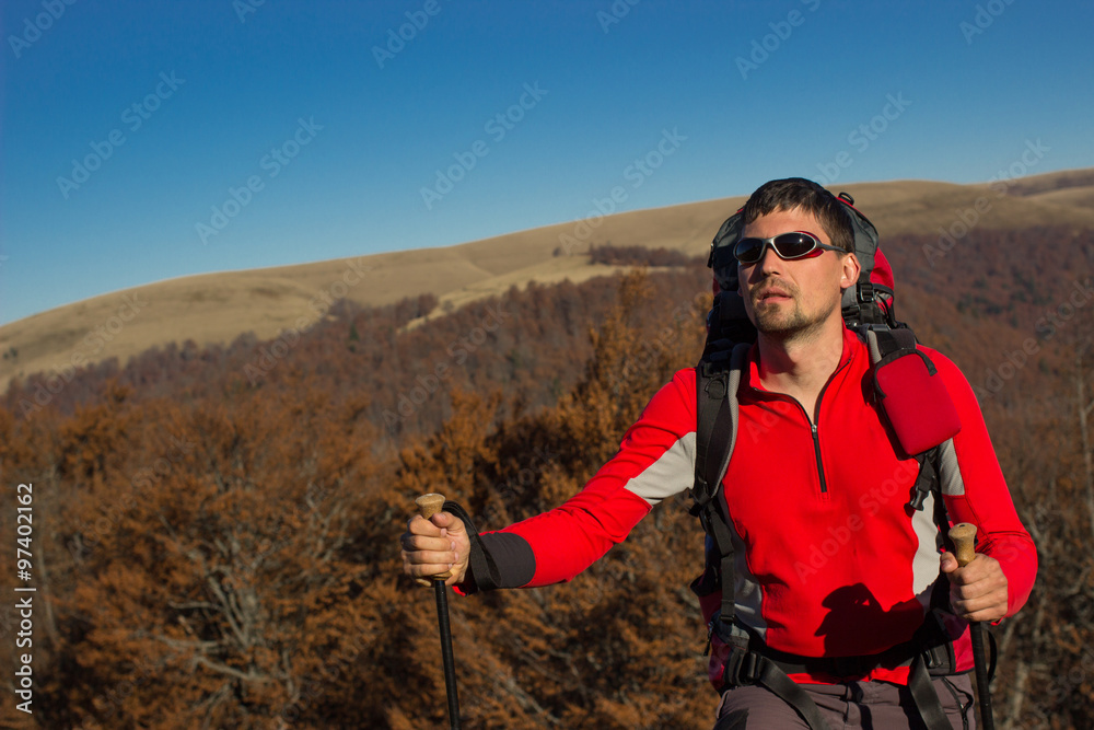 Hiking in the mountains. Hiking in the mountains.