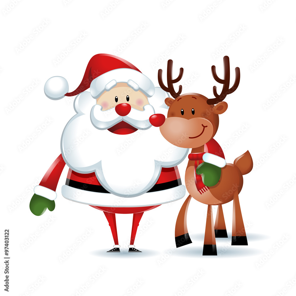 Santa Claus with reindeer Santa Claus with reindeer