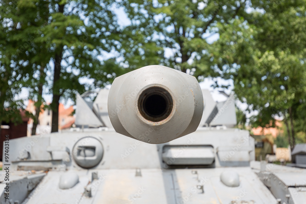 Looking down the barrel of a tank