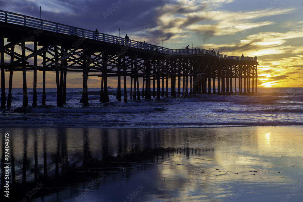 sunset at pacific beach pier sunset at pacific beach pier