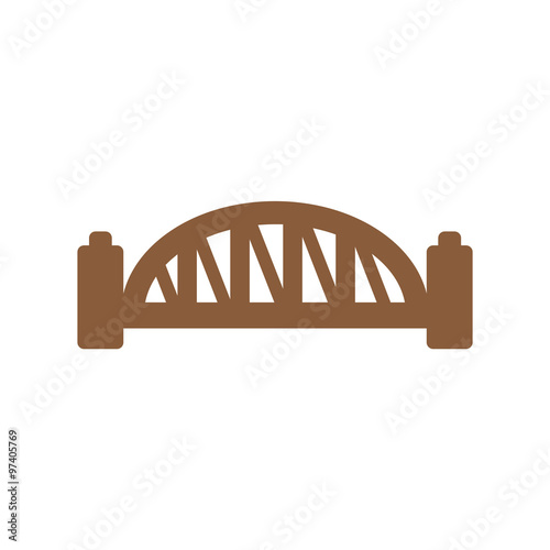 flat icon on white background Sydney Harbour Bridge