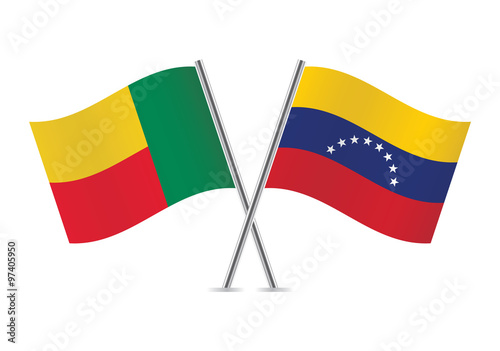 Benin and Venezuela flags. Vector illustration. Free Download Benin and Venezuela flags. Vector illustration. - GFXLoad