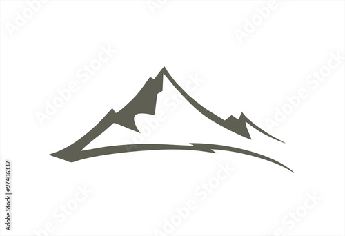 mountains abstract illustration logo