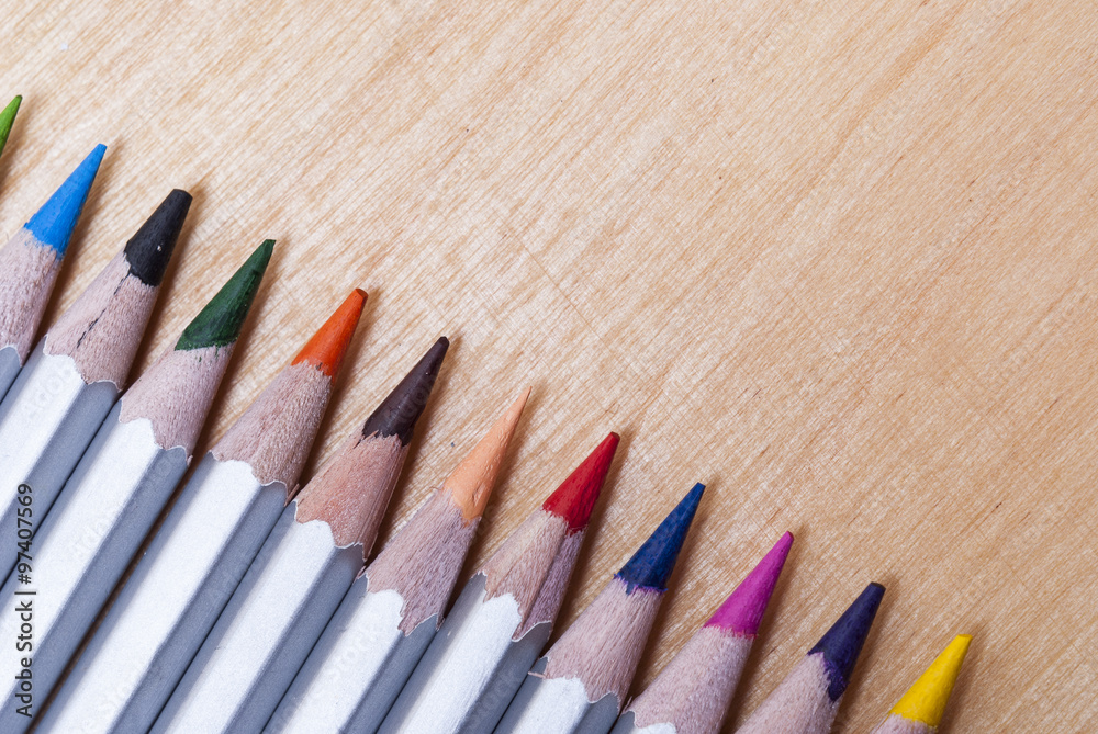 Obraz premium colored pencils on the table