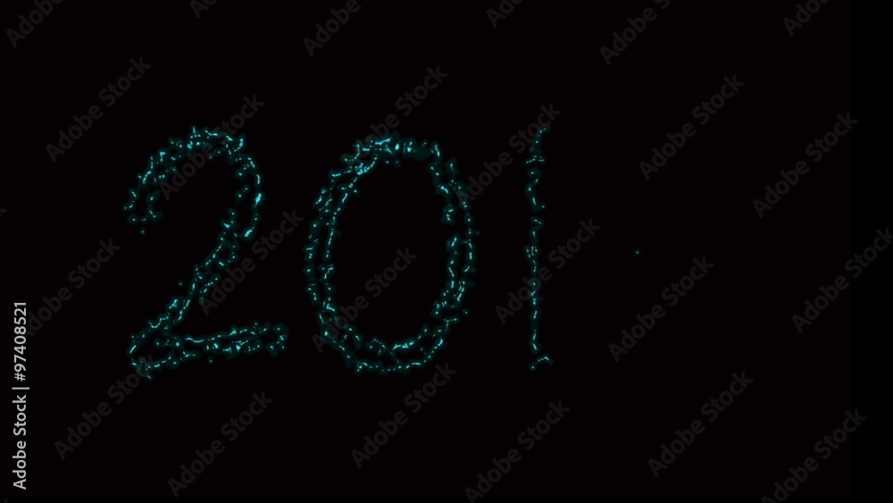 Новогодняя надпись 2016 анимация