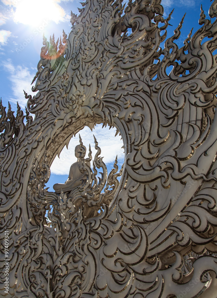Architectural detail of Wat Rong Khun temple in Chiang Rai, Thailand Architectural detail of Wat Rong Khun temple in Chiang Rai, Thailand