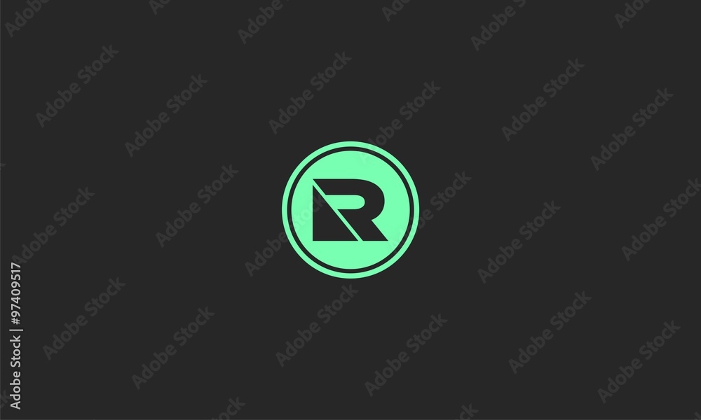 letter r circle logo icon letter r circle logo icon