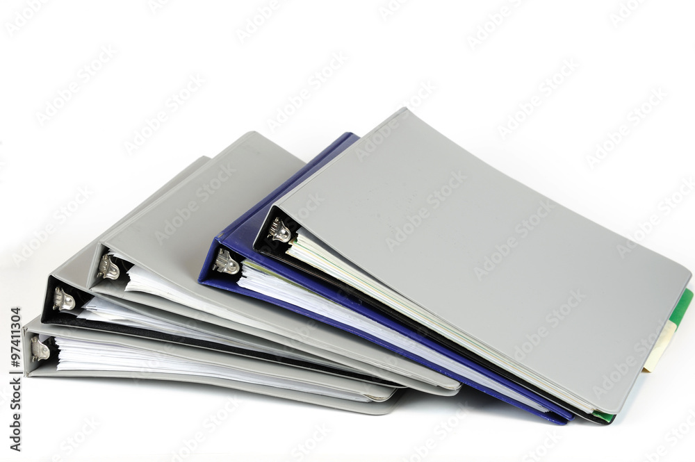 document folders on white background document folders on white background