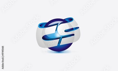 cs  3d modern vector logo