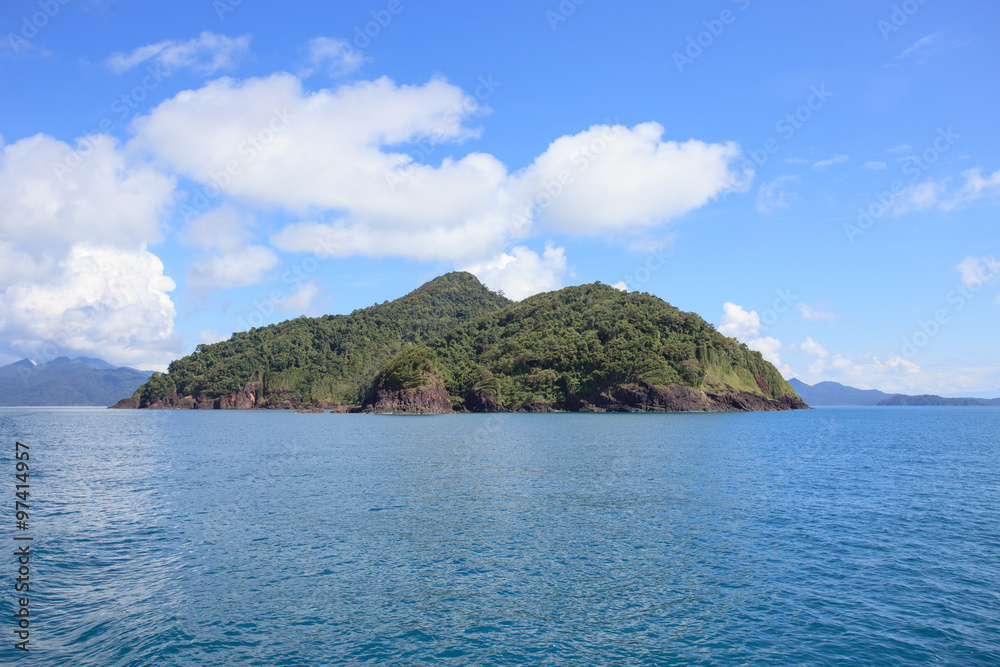 abandon island and natural blue sea