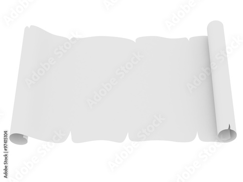 Blank sheet of paper with uneven edges