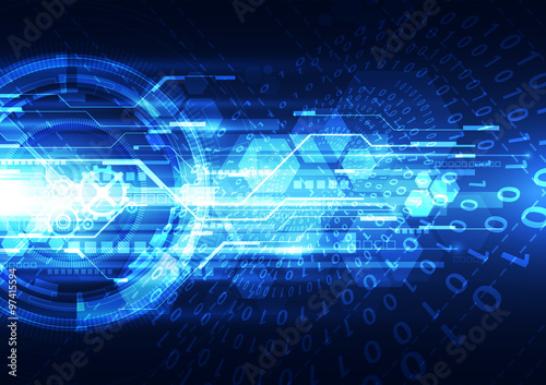 Abstract security digital technology background. Illustration Vector
