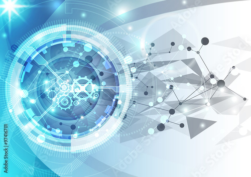 Abstract futuristic digital technology background. Illustration Vector
