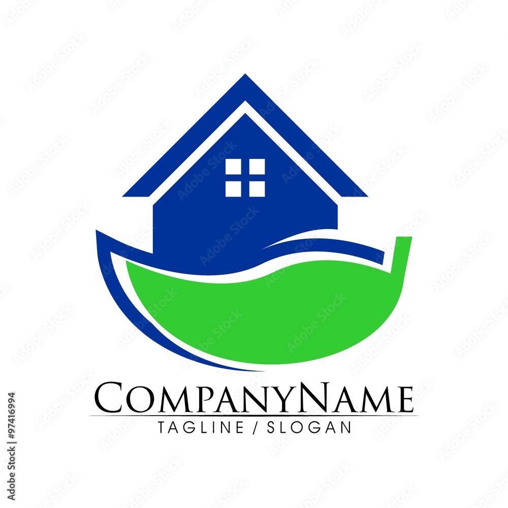 Fototapeta premium Property Real Estate logo icon vector 