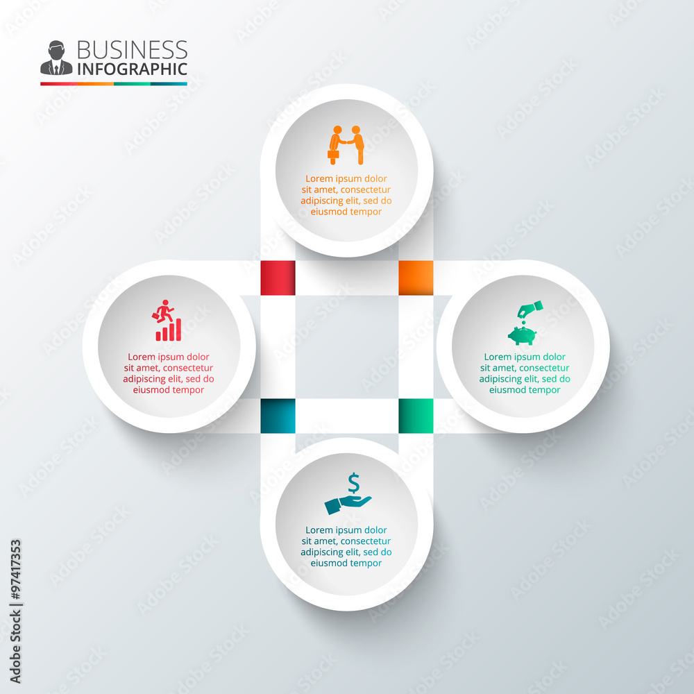 Vector circle element for infographic. Vector circle element for infographic.