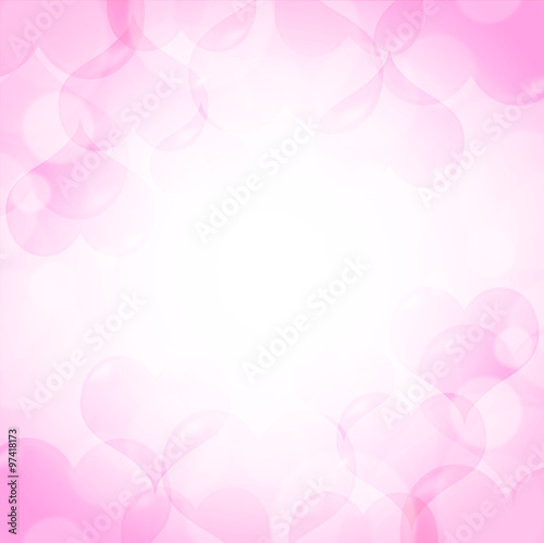 Fototapeta Naklejka Na Ścianę i Meble -  バレンタイン　ハート　ピンク　背景