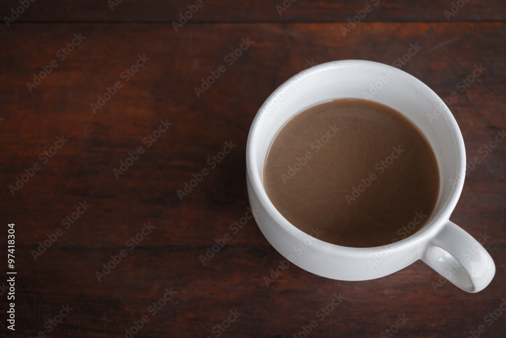 cup of coffee on table cup of coffee on table