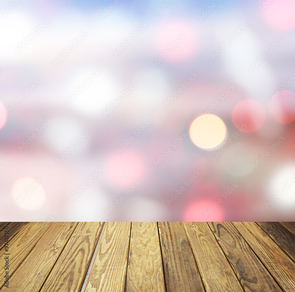 Empty wood table over sunset sky blurred bokeh background, product display template,deck, Empty wood table over sunset sky blurred bokeh background, product display template,deck,