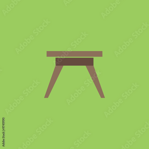Small table icon, sign and button