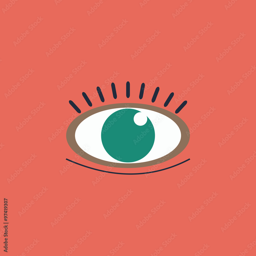 Obraz premium Vector icon - Human eye
