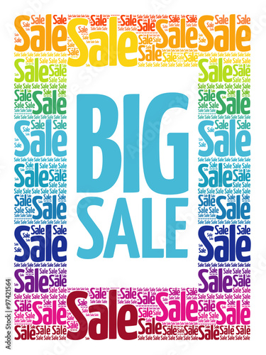 BIG SALE words cloud, business concept background