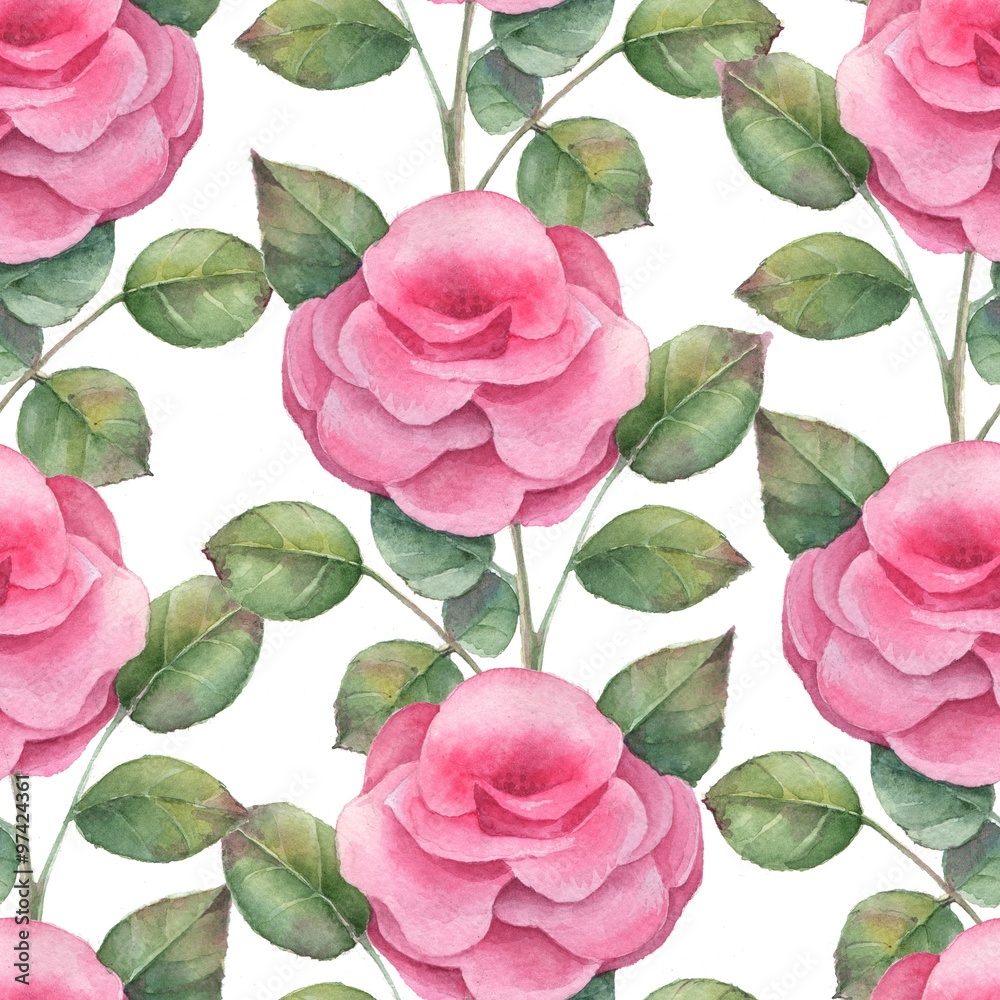 Rose. Seamless pattern 2