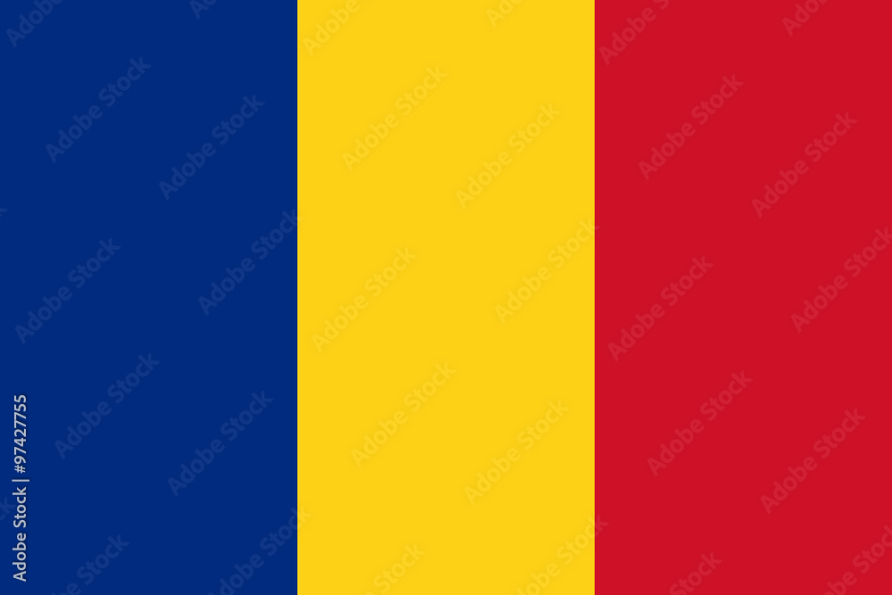 Naklejka premium Flag of Romania