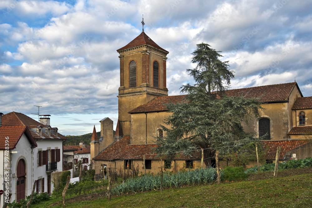 Church of Notre-Dame-de-l-Assomption in La Bastide-Clairence vil