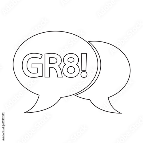 internet acronym chat bubble illustration