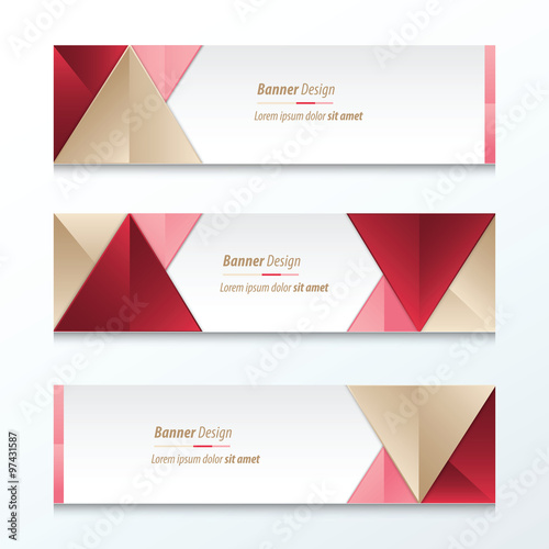 Set Bright modern abstract banner design, love style