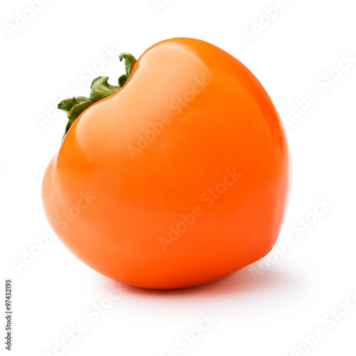 Whole persimmon isolated photo