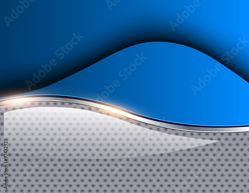 Blue abstract background, 3D vector illustration.