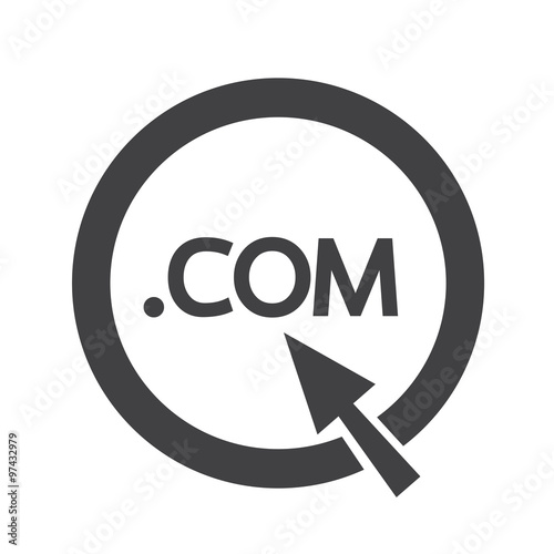 Domain dot COM sign icon Illustration