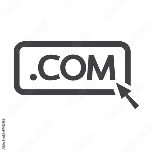 Domain dot COM sign icon Illustration