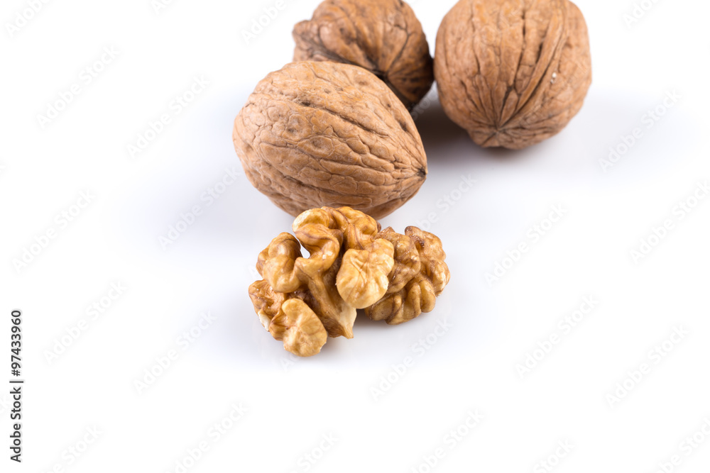Dried walnut close up Dried walnut close up