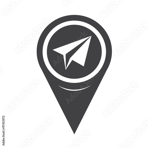 Free Download Map Pin Pointer Paper plane icon - GFXLoad