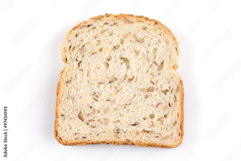 fresh bread on white