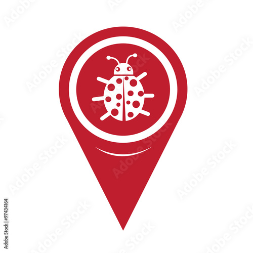 Map Pin Pointer Bug icon